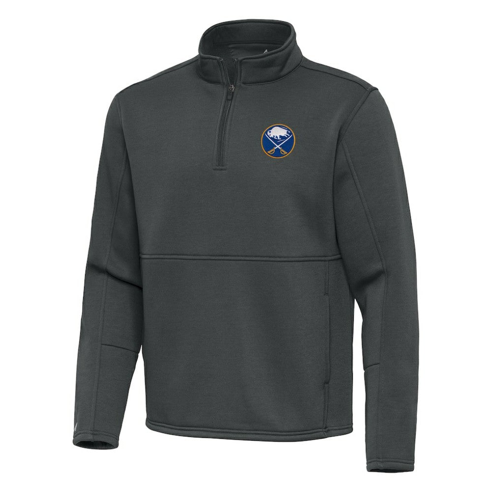 Buffalo Sabres Antigua Twist Quarter-Zip Pullover Jacket - Pewter - NHL