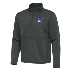 New York Rangers Antigua Twist Quarter-Zip Pullover Jacket - Pewter - NHL