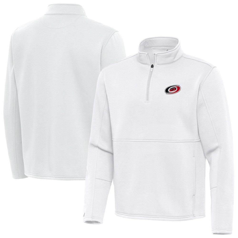 Carolina Hurricanes Antigua Twist Quarter-Zip Pullover Jacket - White - NHL