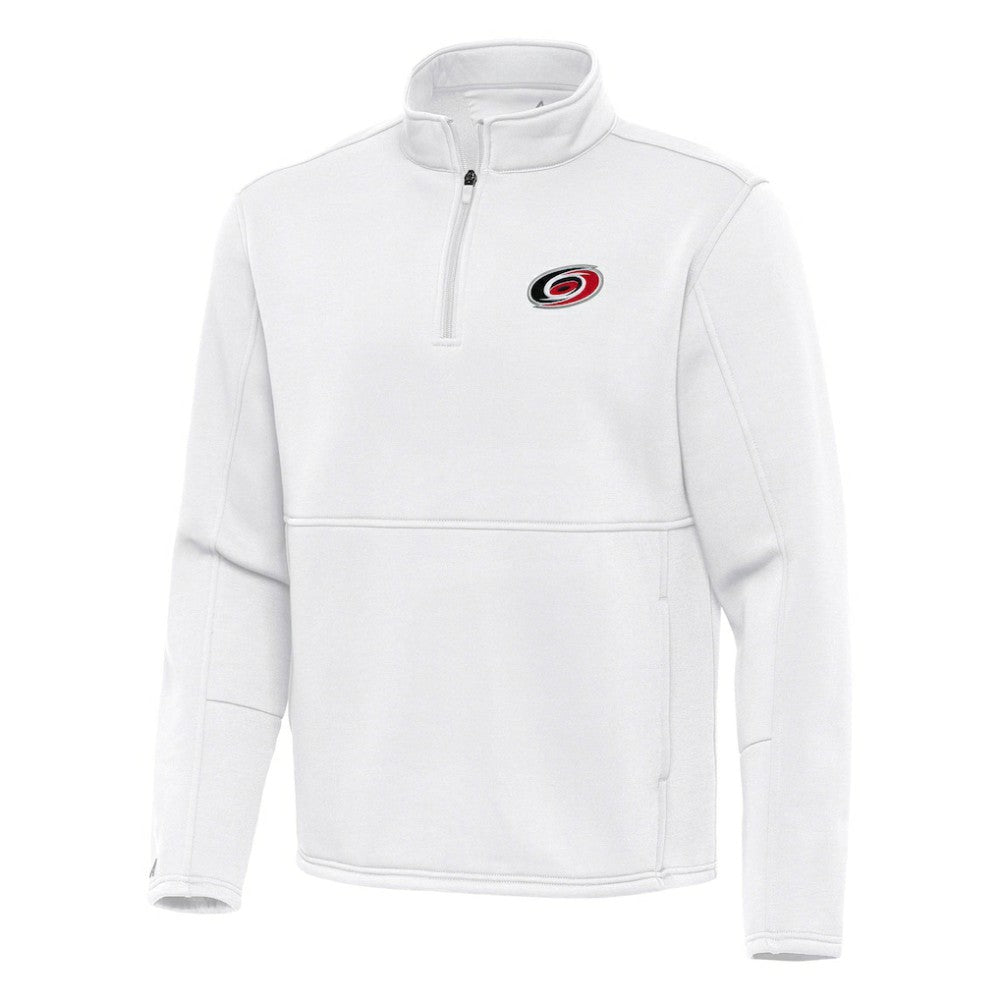 Carolina Hurricanes Antigua Twist Quarter-Zip Pullover Jacket - White - NHL