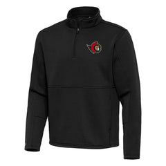 Ottawa Senators Antigua Twist Quarter-Zip Pullover Jacket - Black - NHL