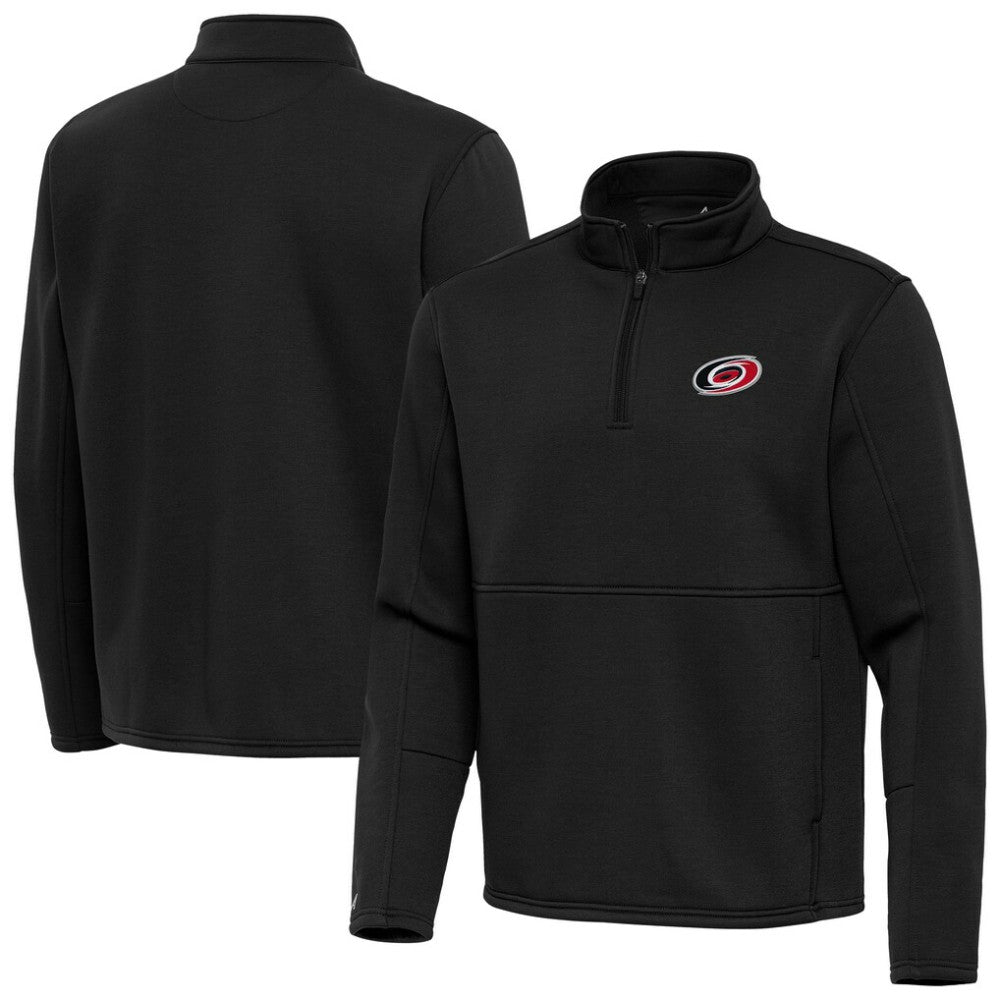Carolina Hurricanes Antigua Twist Quarter-Zip Pullover Jacket - Black - NHL