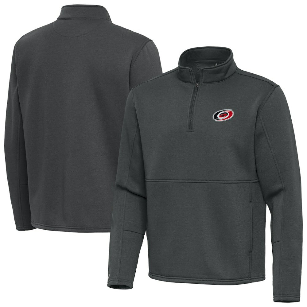 Carolina Hurricanes Antigua Twist Quarter-Zip Pullover Jacket - Silver - NHL