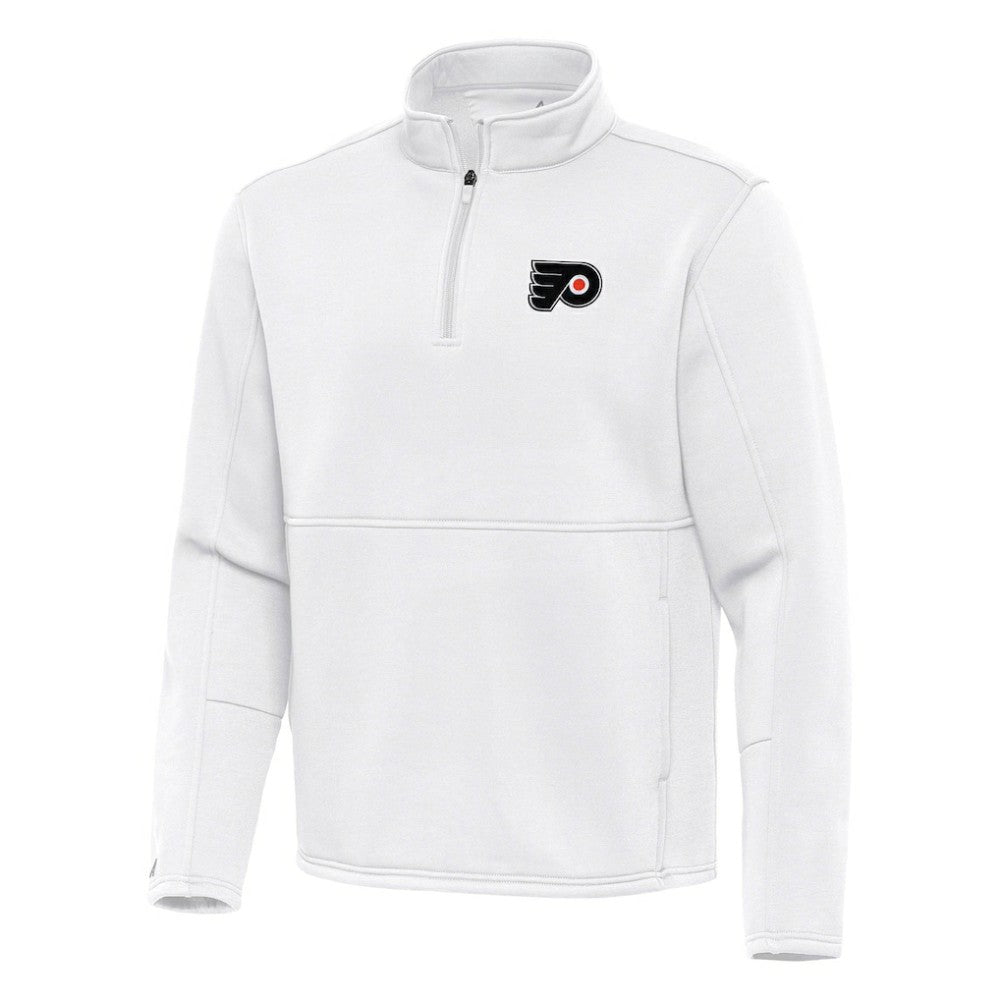 Philadelphia Flyers Antigua Twist Quarter-Zip Pullover Jacket - White - NHL