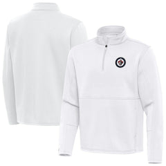 Winnipeg Jets Antigua Twist Quarter-Zip Pullover Jacket - White - NHL