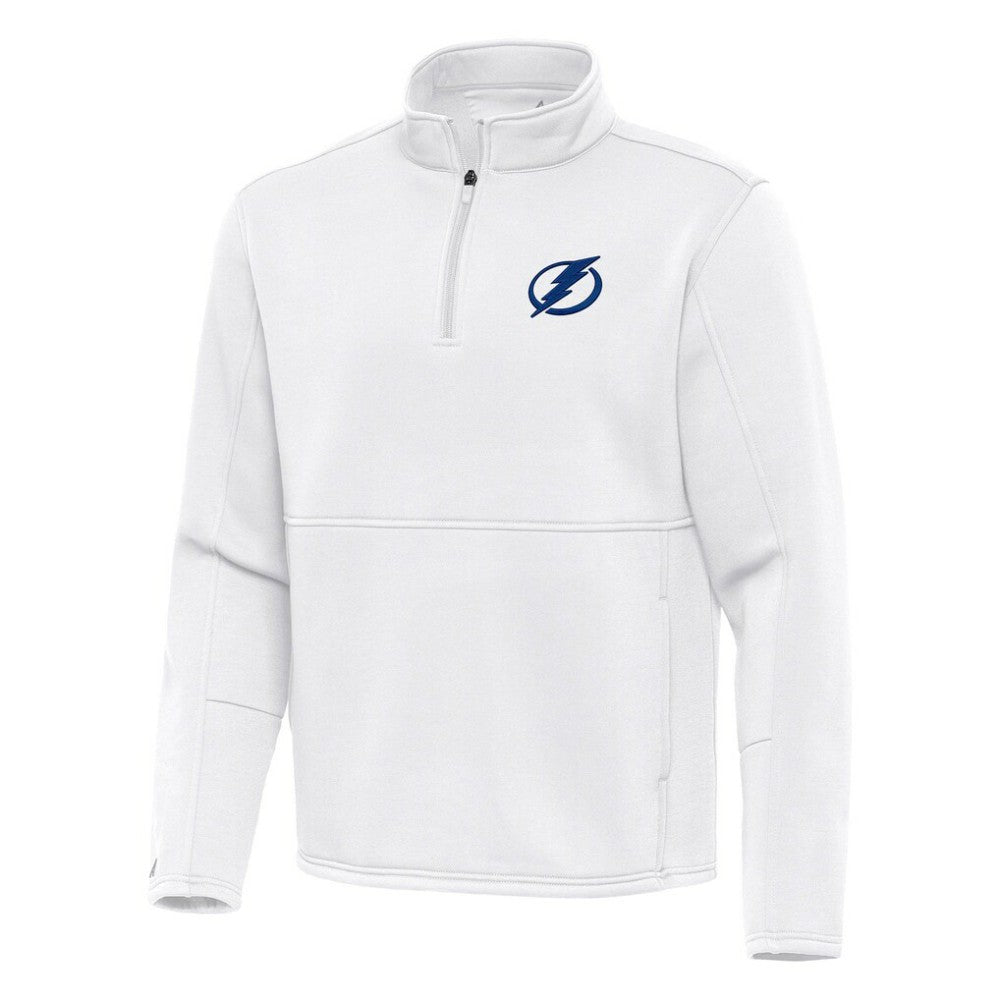 Tampa Bay Lightning Antigua Twist Quarter-Zip Pullover Jacket - White - NHL