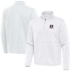 Anaheim Ducks Antigua Twist Quarter-Zip Pullover Jacket - White - NHL