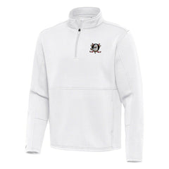Anaheim Ducks Antigua Twist Quarter-Zip Pullover Jacket - White - NHL