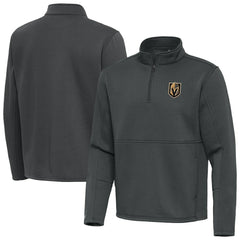 Vegas Golden Knights Antigua Twist Quarter-Zip Pullover Jacket - Pewter - NHL