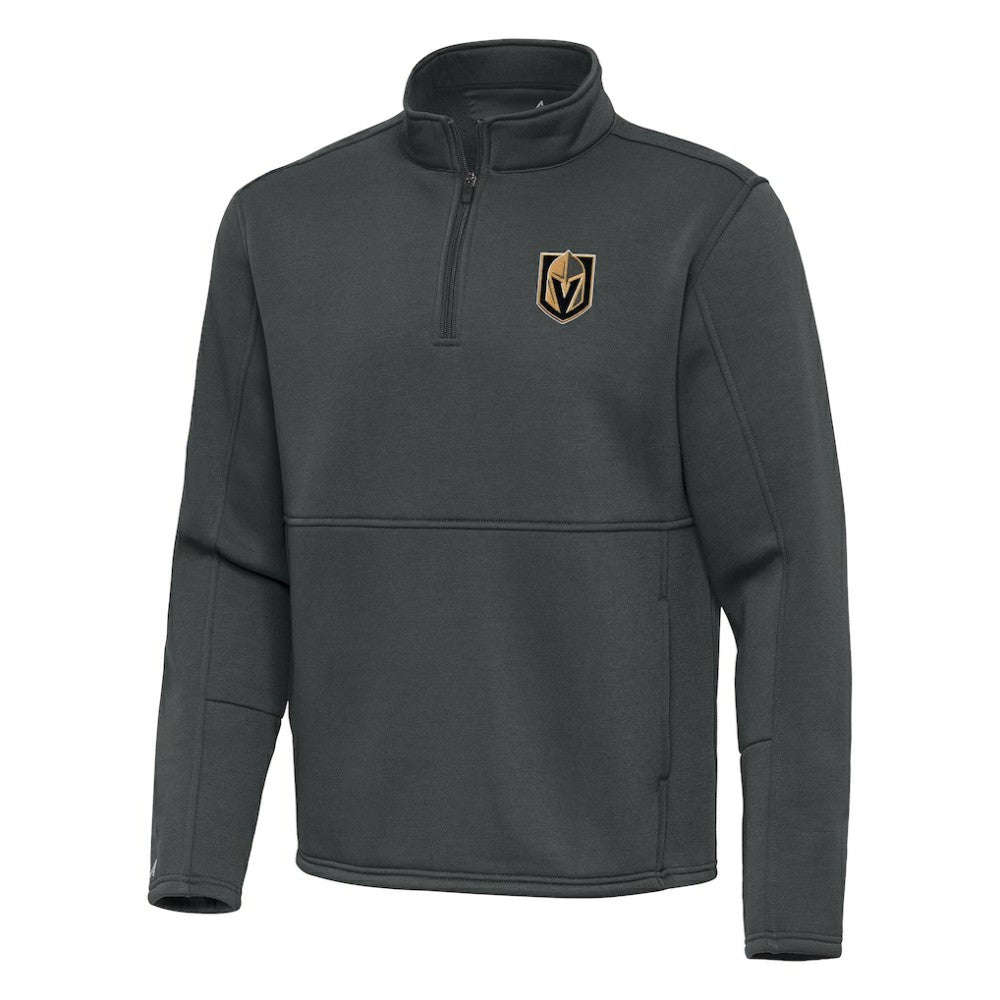 Vegas Golden Knights Antigua Twist Quarter-Zip Pullover Jacket - Pewter - NHL