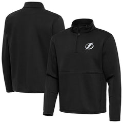 Tampa Bay Lightning Antigua Twist Quarter-Zip Pullover Jacket - Black - NHL