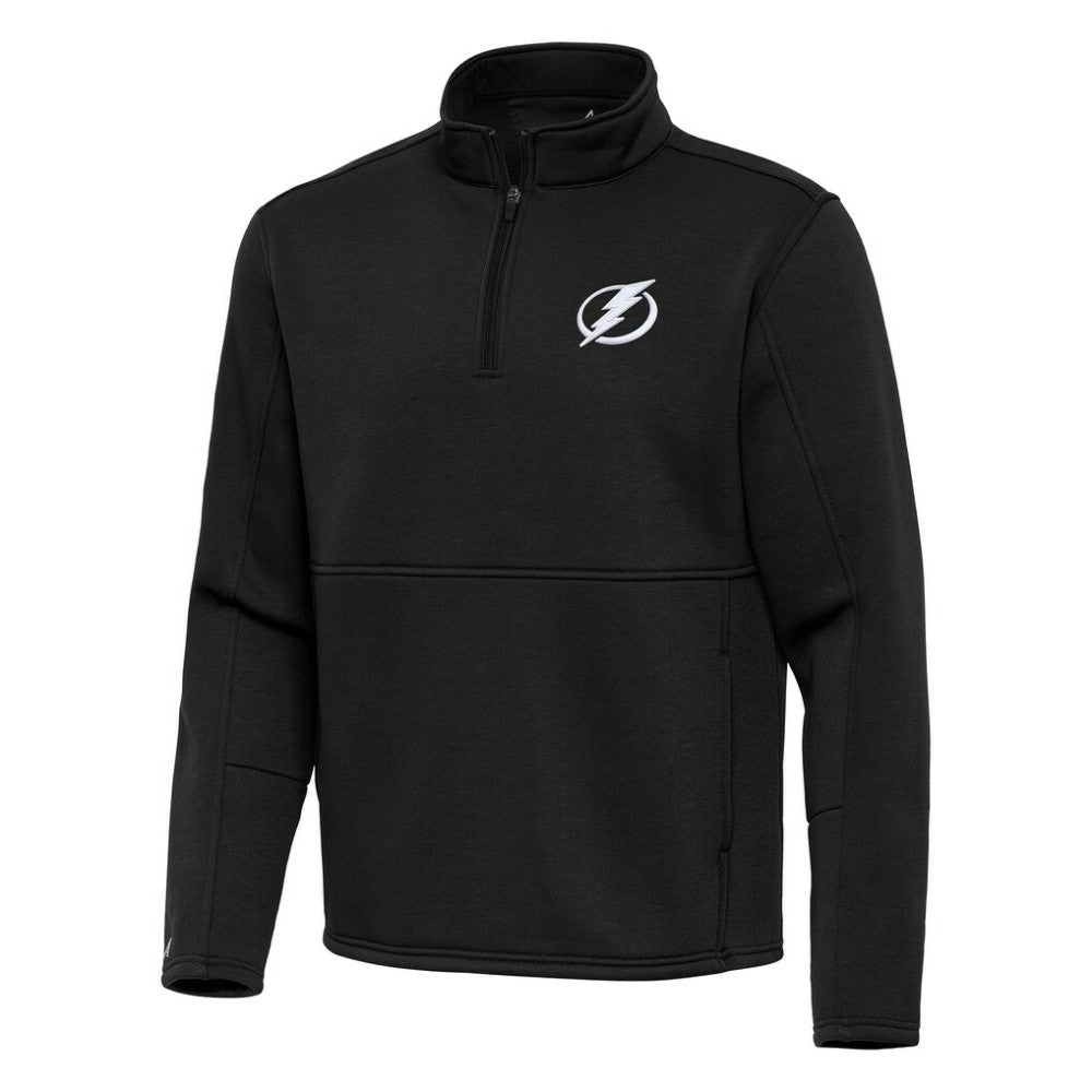 Tampa Bay Lightning Antigua Twist Quarter-Zip Pullover Jacket - Black - NHL