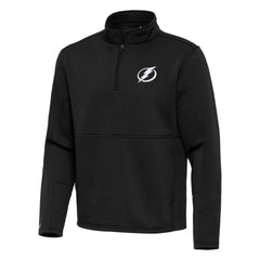 Tampa Bay Lightning Antigua Twist Quarter-Zip Pullover Jacket - Black - NHL
