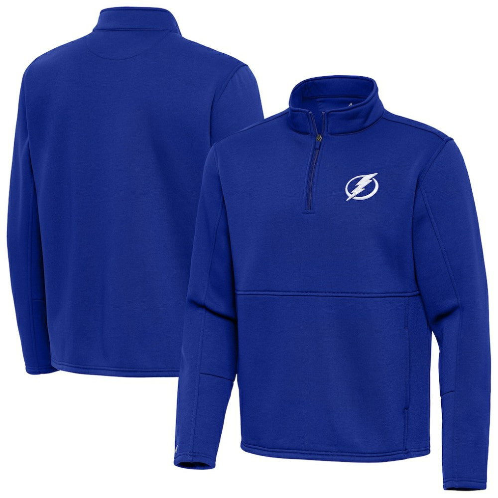 Tampa Bay Lightning Antigua Twist Quarter-Zip Pullover Jacket - Blue - NHL