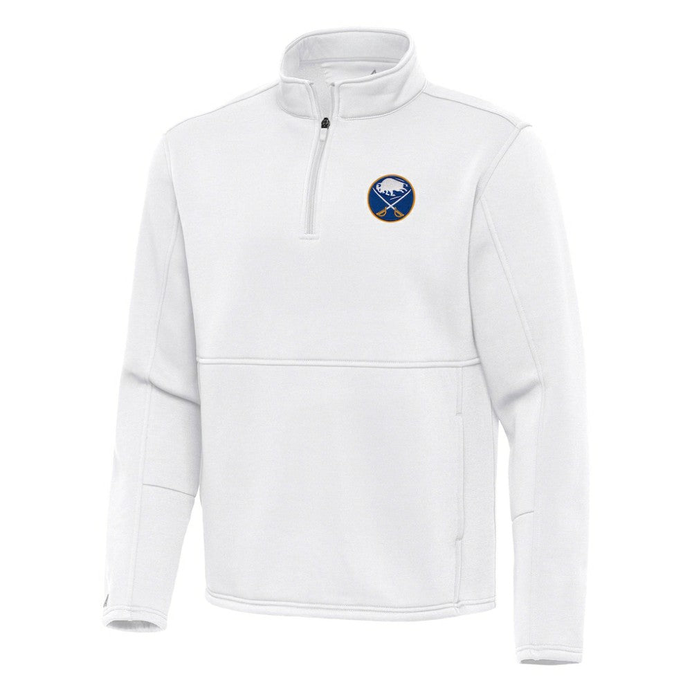 Buffalo Sabres Antigua Twist Quarter-Zip Pullover Jacket - White - NHL