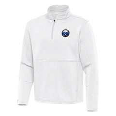Buffalo Sabres Antigua Twist Quarter-Zip Pullover Jacket - White - NHL