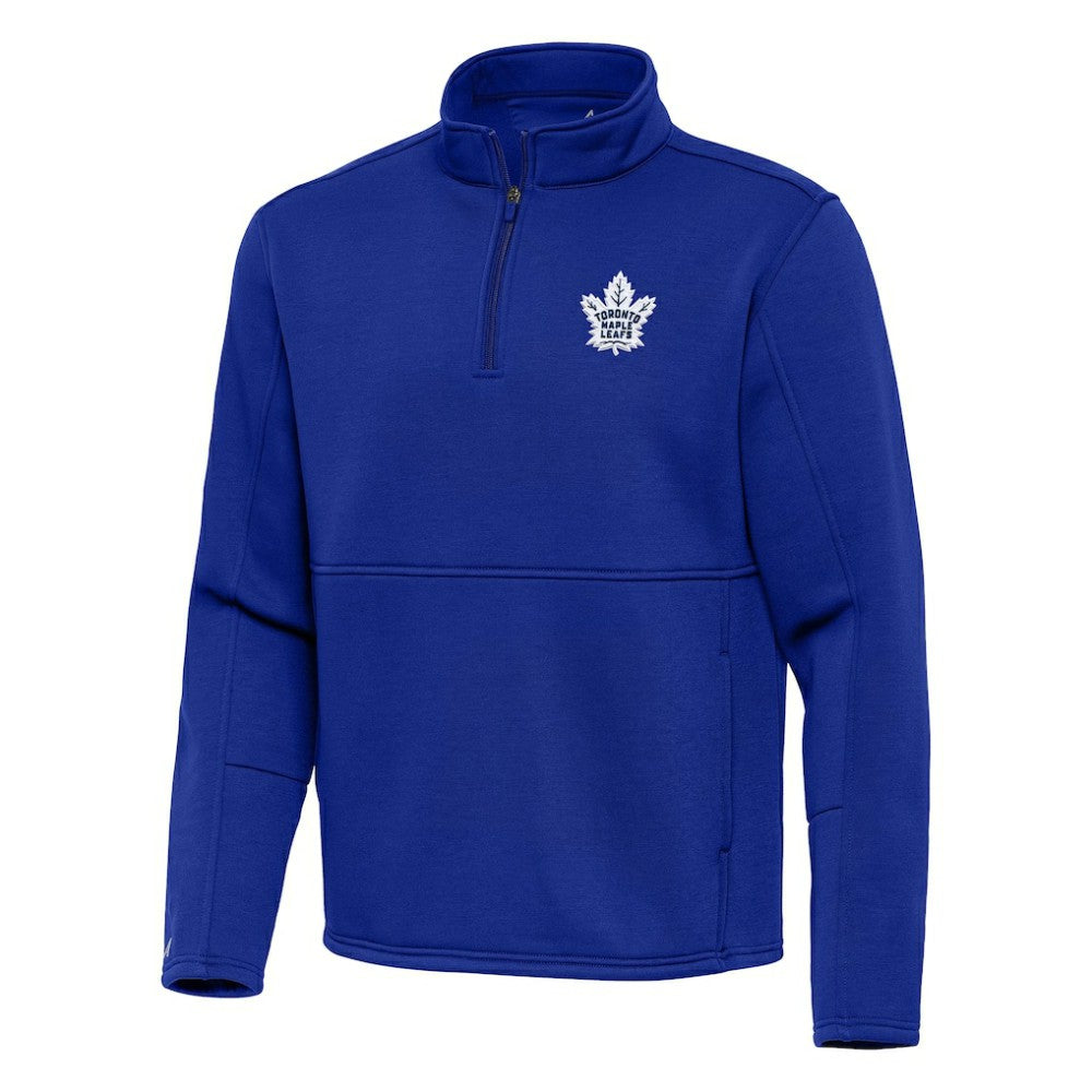 Toronto Maple Leafs Antigua Twist Quarter-Zip Pullover Jacket - Blue - NHL