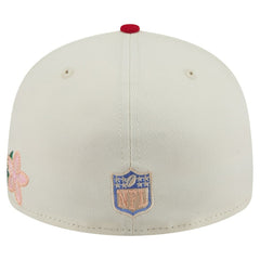 San Francisco 49ers New Era Tonal Floral 59FIFTY Fitted Hat Cream/Scarlet | NFL