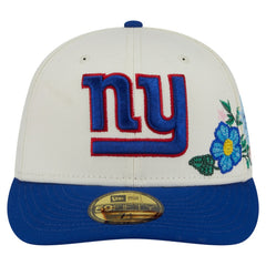 New York Giants New Era Tonal Floral 59FIFTY Fitted Hat Cream/Royal | NFL