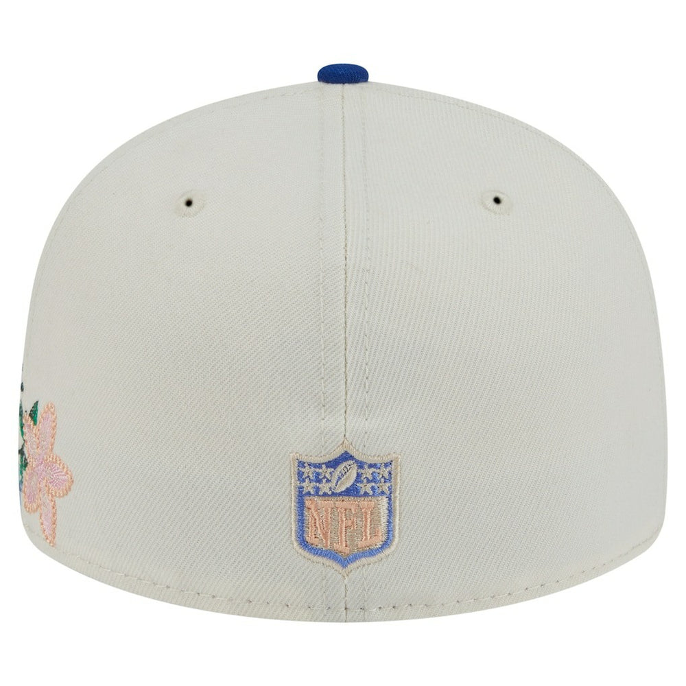 New York Giants New Era Tonal Floral 59FIFTY Fitted Hat Cream/Royal | NFL