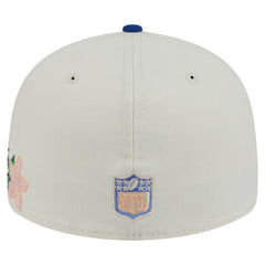 New York Giants New Era Tonal Floral 59FIFTY Fitted Hat Cream/Royal | NFL