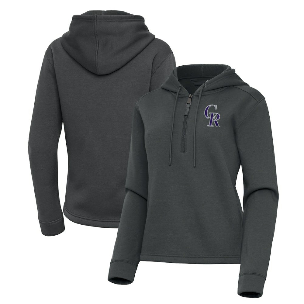Colorado Rockies Antigua Women's Contemporary Quarter-Zip Hoodie - MLB