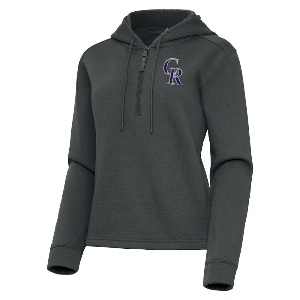 Colorado Rockies Antigua Women's Contemporary Quarter-Zip Hoodie - MLB