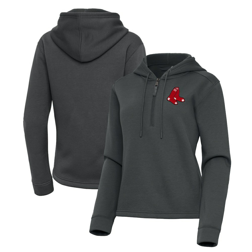 Boston Red Sox Antigua Women's Contemporary Quarter-Zip Hoodie - MLB