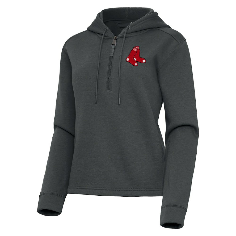 Boston Red Sox Antigua Women's Contemporary Quarter-Zip Hoodie - MLB