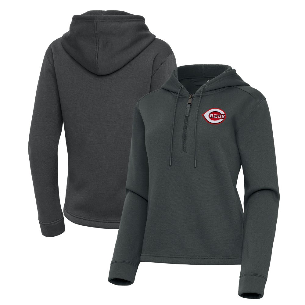 Cincinnati Reds Antigua Women's Contemporary Quarter-Zip Hoodie - MLB