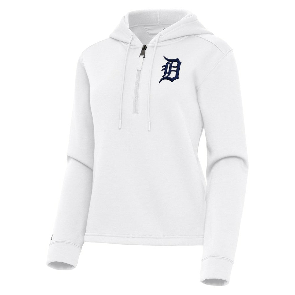 Detroit Tigers Antigua Women's Contemporary Quarter-Zip Hoodie - MLB