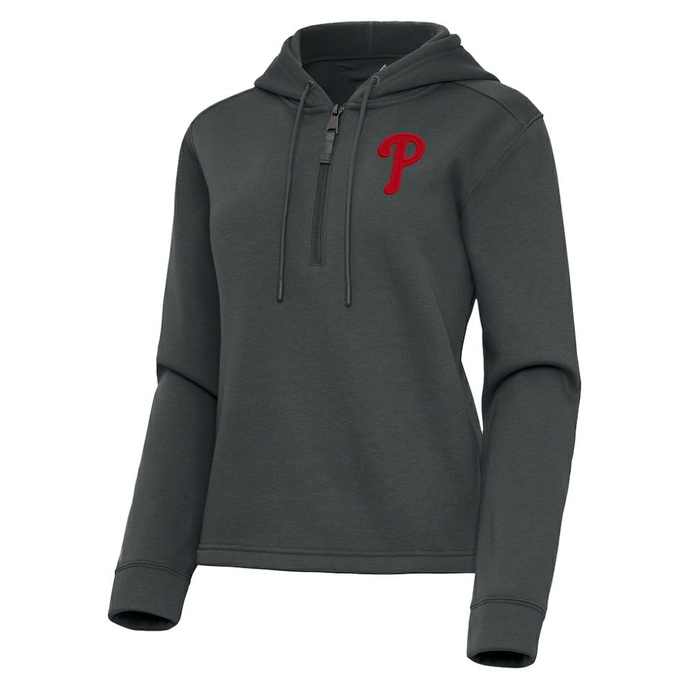 Philadelphia Phillies Antigua Women's Contemporary Quarter-Zip Hoodie - MLB