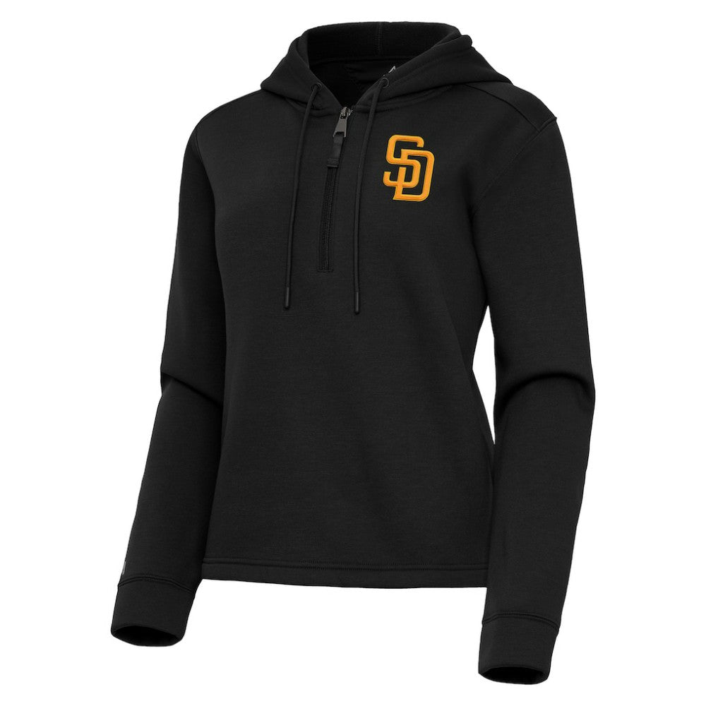 San Diego Padres Antigua Women's Contemporary Quarter-Zip Hoodie - MLB