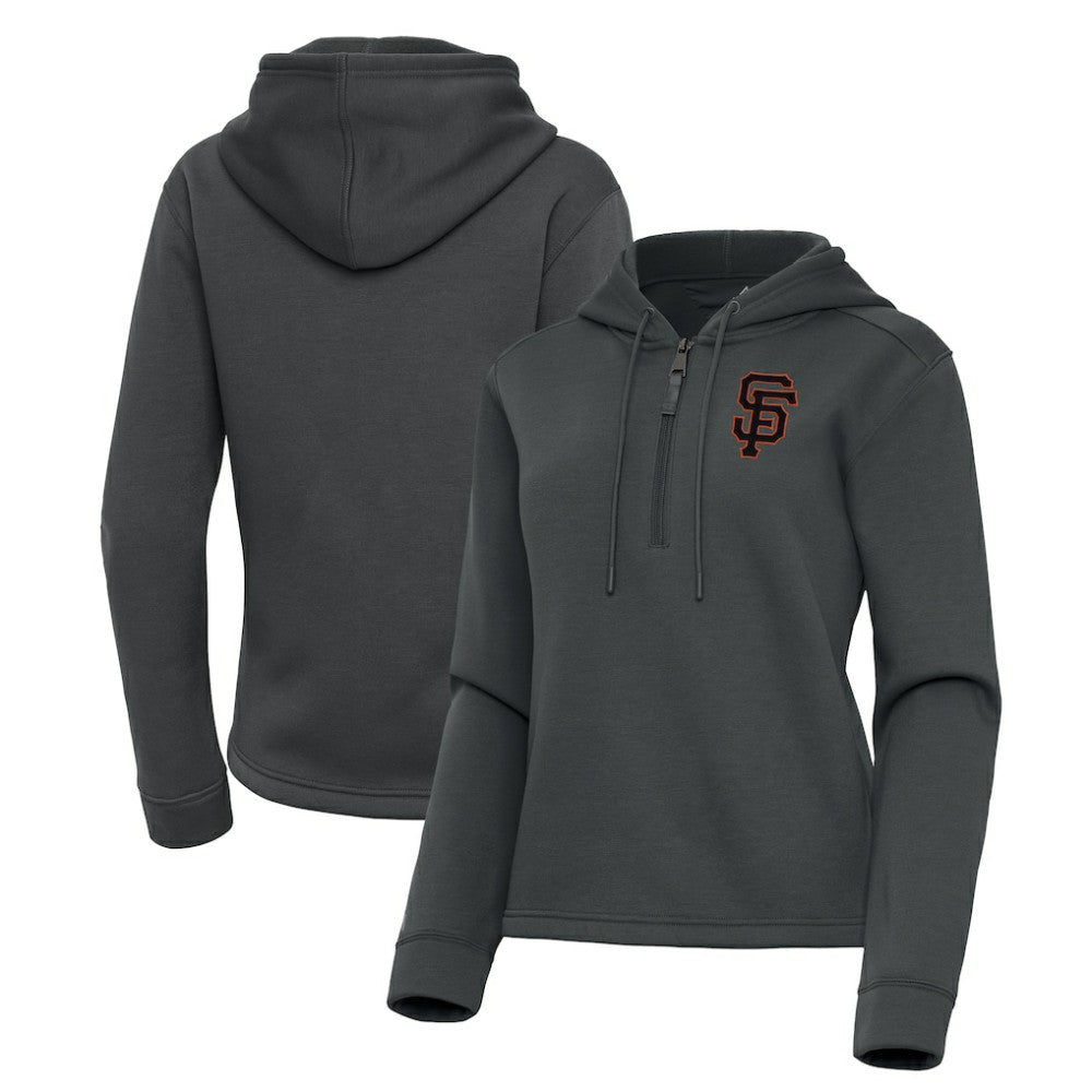 San Francisco Giants Antigua Women's Contemporary Quarter-Zip Hoodie - MLB