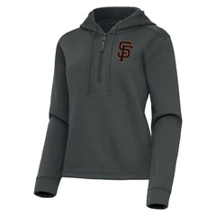 San Francisco Giants Antigua Women's Contemporary Quarter-Zip Hoodie - MLB
