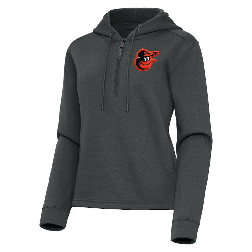 Baltimore Orioles Antigua Women's Contemporary Quarter-Zip Hoodie - MLB
