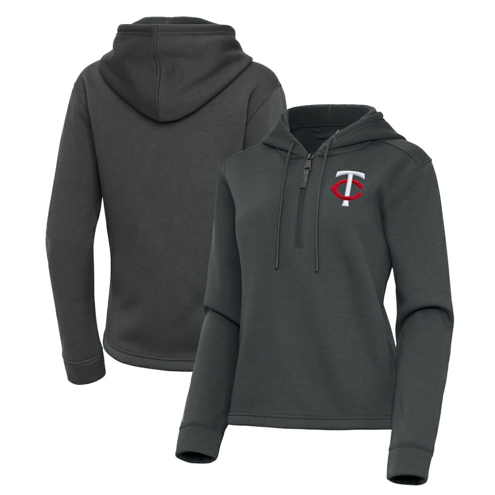Minnesota Twins Antigua Women's Contemporary Quarter-Zip Hoodie - MLB