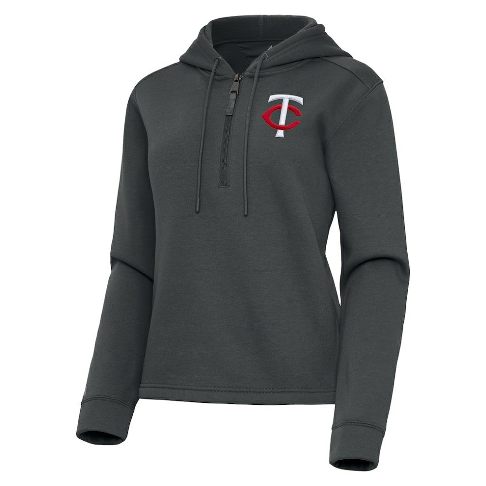 Minnesota Twins Antigua Women's Contemporary Quarter-Zip Hoodie - MLB