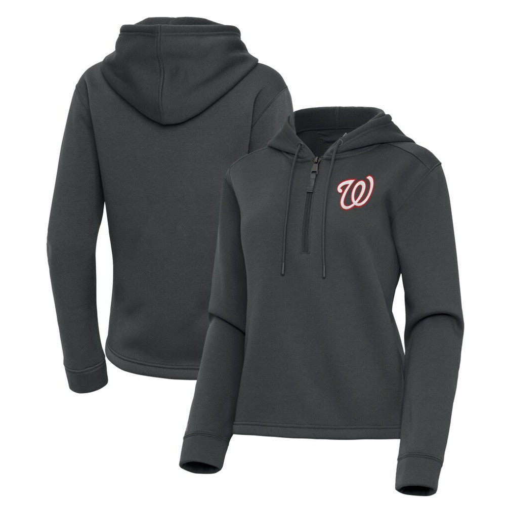 Washington Nationals Antigua Women's Contemporary Quarter-Zip Hoodie - MLB