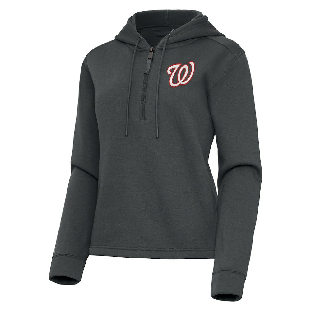 Washington Nationals Antigua Women's Contemporary Quarter-Zip Hoodie - MLB