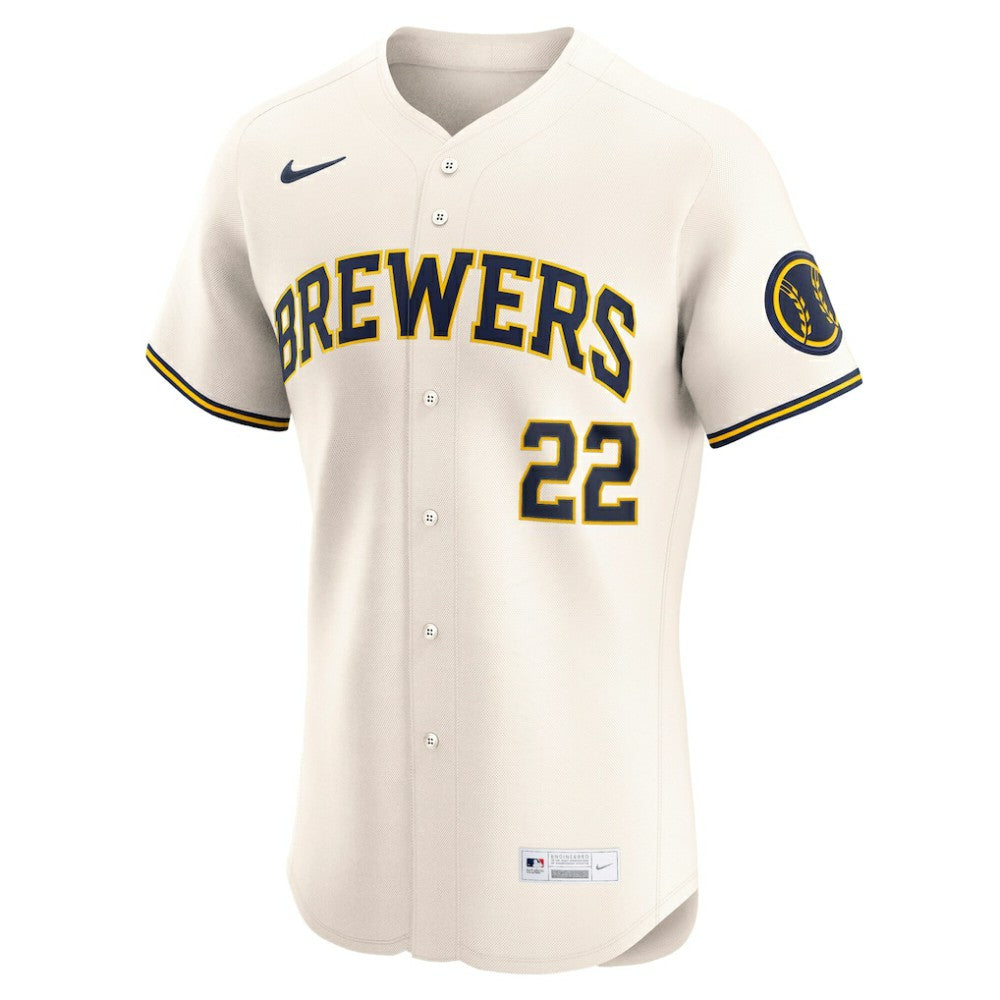 Christian Yelich Milwaukee Brewers Nike Home Elite Player Jersey - MLB