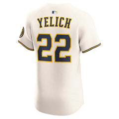 Christian Yelich Milwaukee Brewers Nike Home Elite Player Jersey - MLB