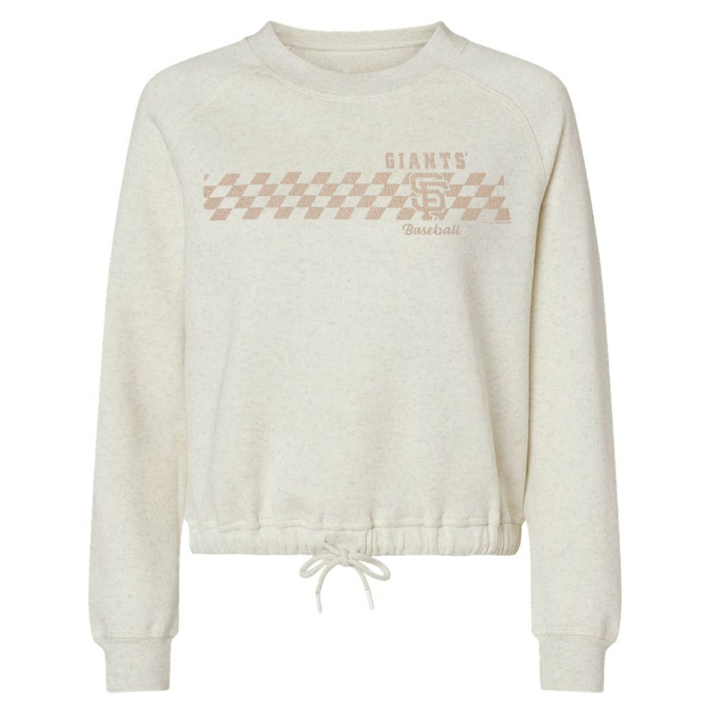 San Francisco Giants Soft as a Grape Women's Tonal Checkered Sweatshirt - MLB
