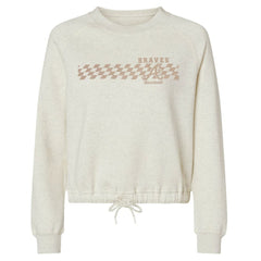 Atlanta Braves Soft as a Grape Women's Tonal Checkered Sweatshirt - MLB