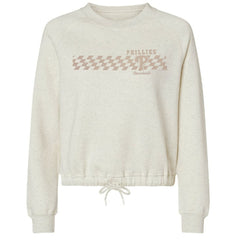 Philadelphia Phillies Soft as a Grape Women's Tonal Checkered Sweatshirt - MLB
