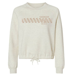 New York Yankees Soft as a Grape Women's Tonal Checkered Sweatshirt - MLB