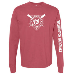 Washington Nationals Soft as a Grape Women's Pigment Dye Long Sleeve T-Shirt - MLB
