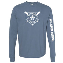 Houston Astros Soft as a Grape Women's Pigment Dye Long Sleeve T-Shirt - MLB