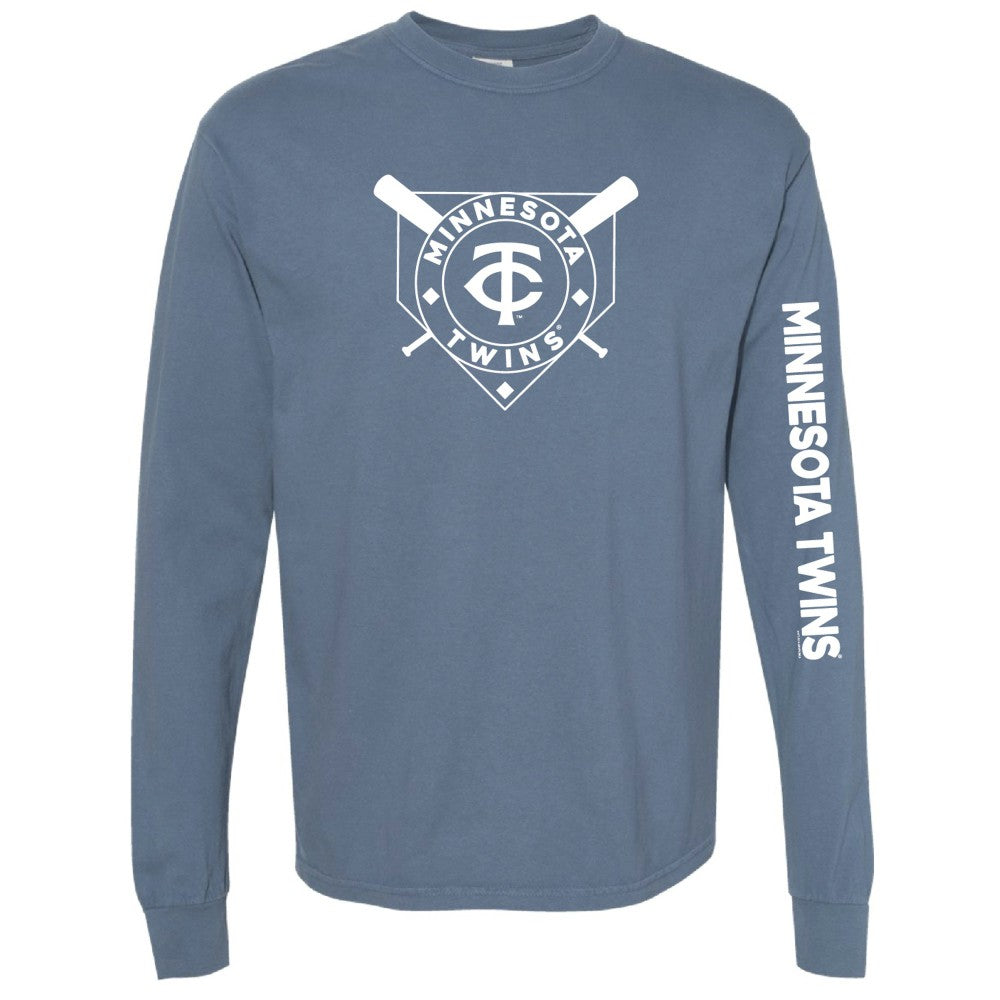 Minnesota Twins Soft as a Grape Women's Pigment Dye Long Sleeve T-Shirt - MLB