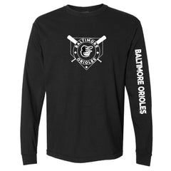 Baltimore Orioles Soft as a Grape Women's Pigment Dye Long Sleeve T-Shirt - MLB